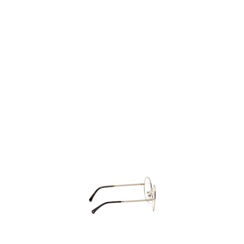 Chanel round glasses frames silver tone