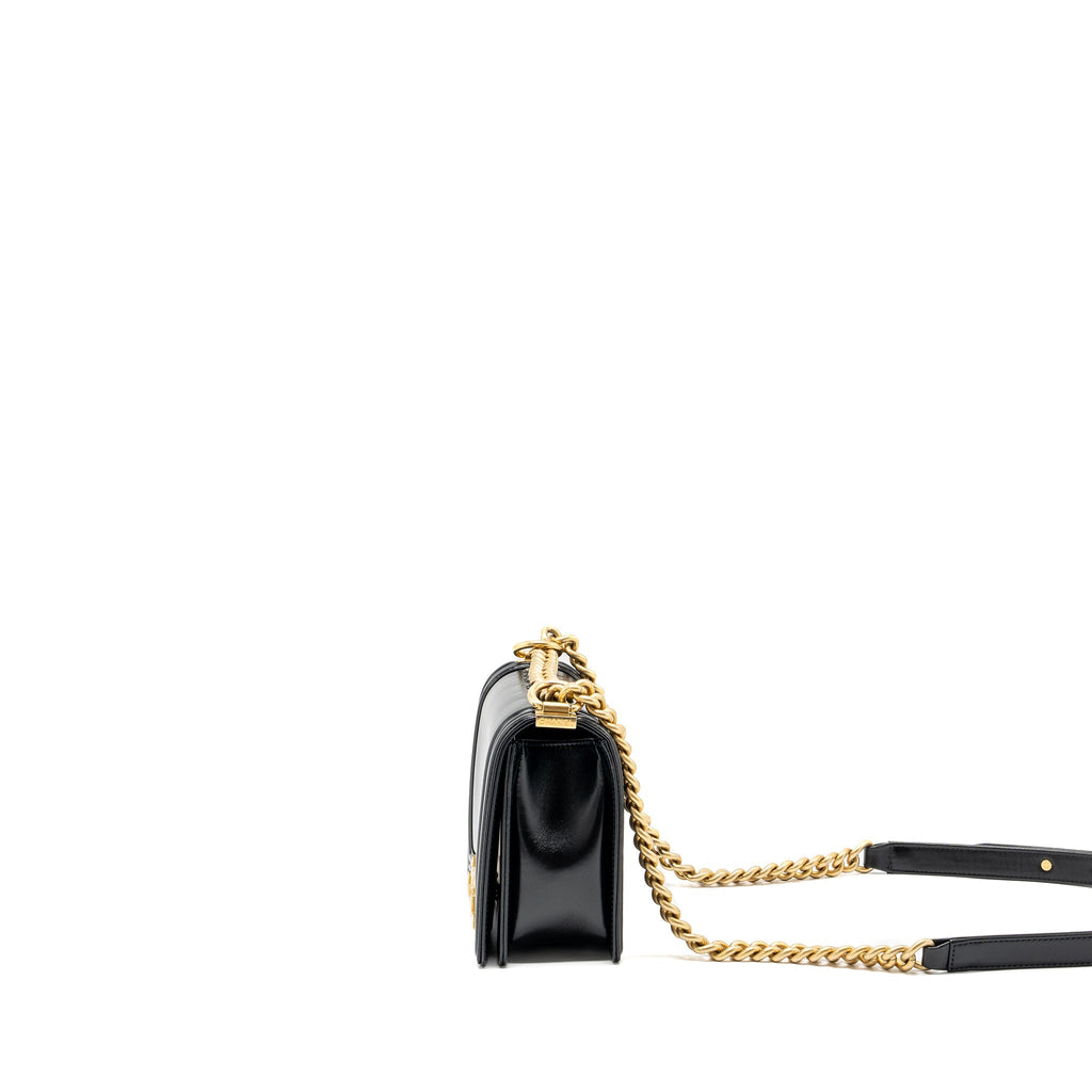 Chanel mini square boy bag limited edition calfskin black  (Microchip)