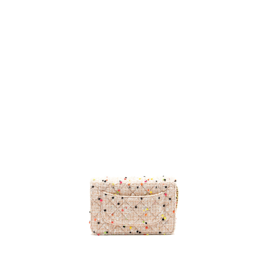Chanel 19s Wallet On Chain/O Mini Bag Tweed Multicolour L