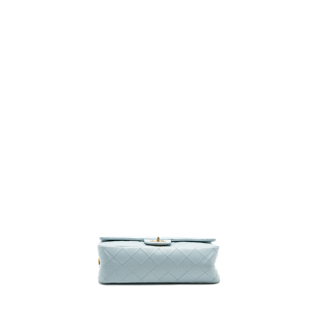 Chanel Small 2.55 226 reissue double flap bag calfskin light blue  (microchip)