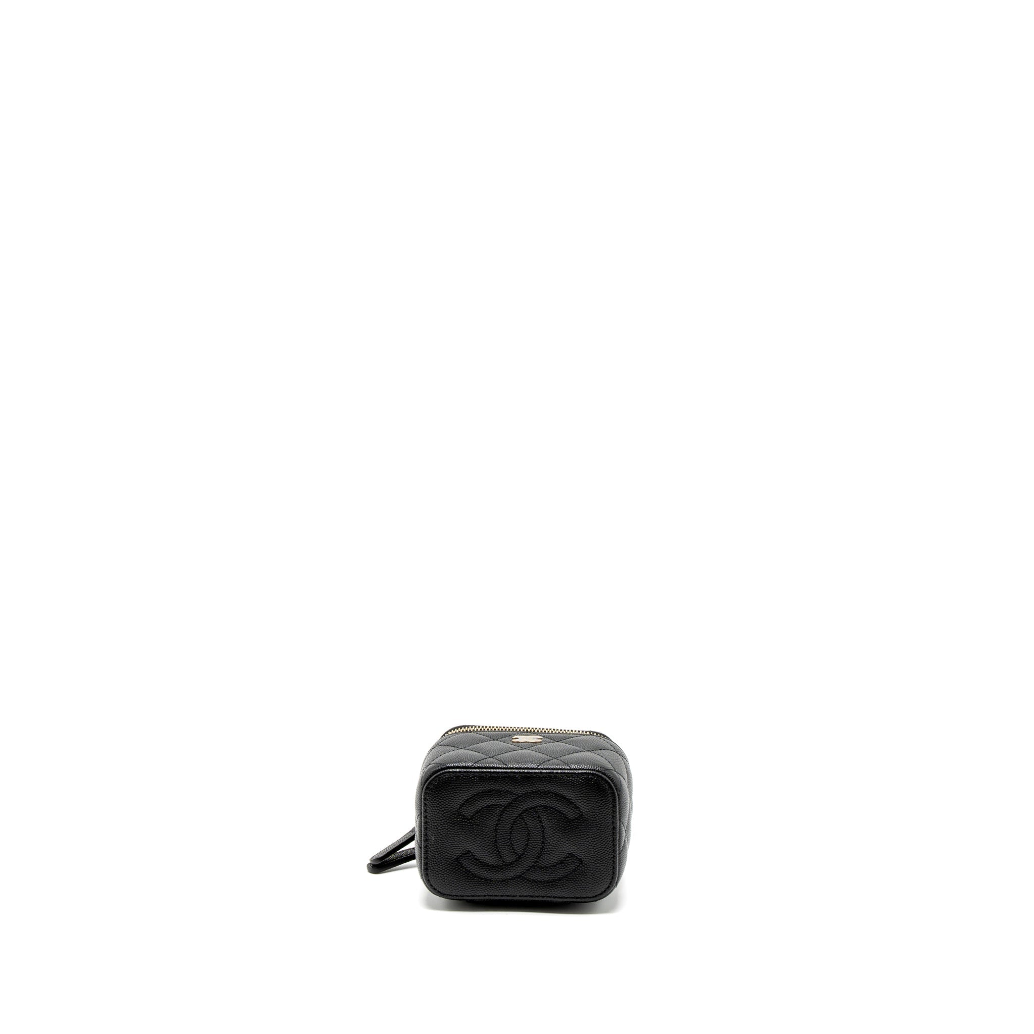 Chanel Mini Vanity with Chain Caviar Black L (Microchip)