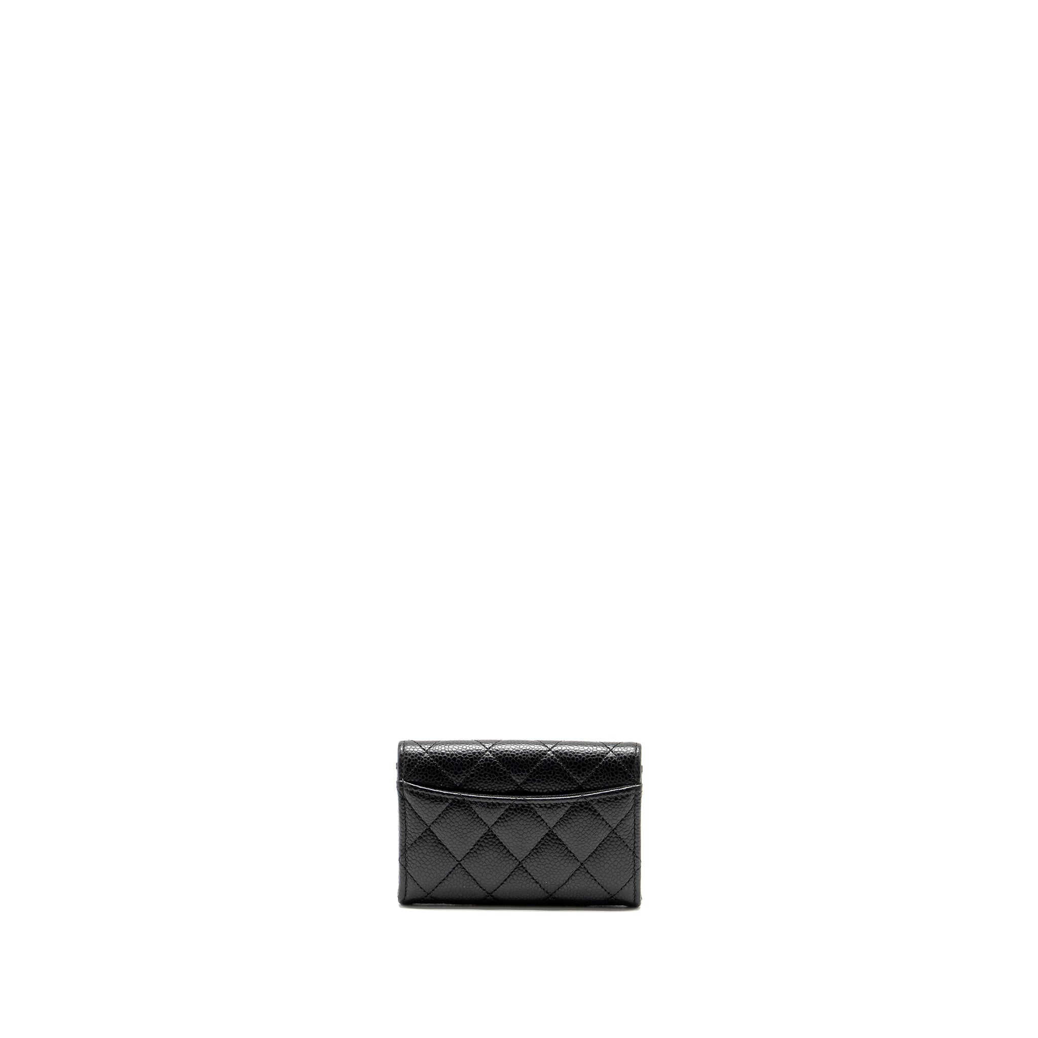 Chanel Classic Flap card holder caviar Black  (Microchip)