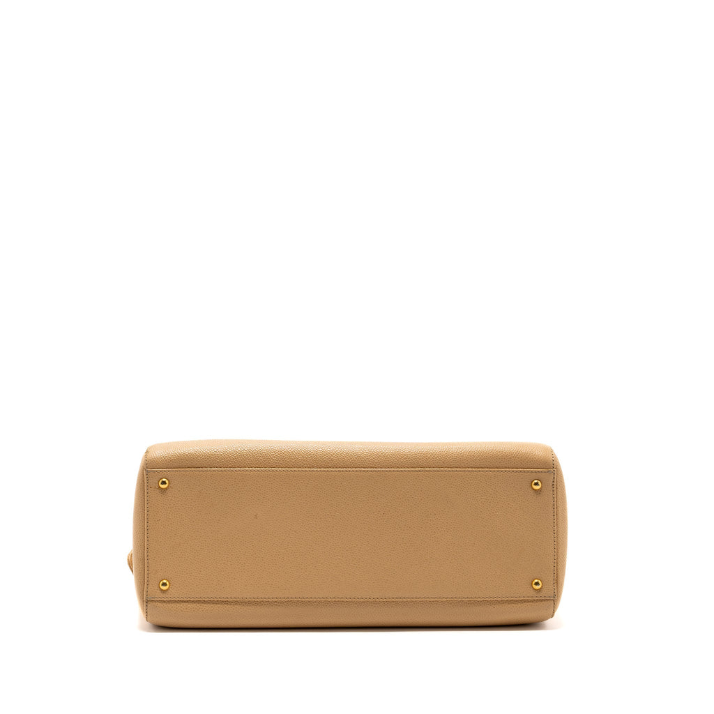 Chanel Vintage Tote Bag Caviar Beige