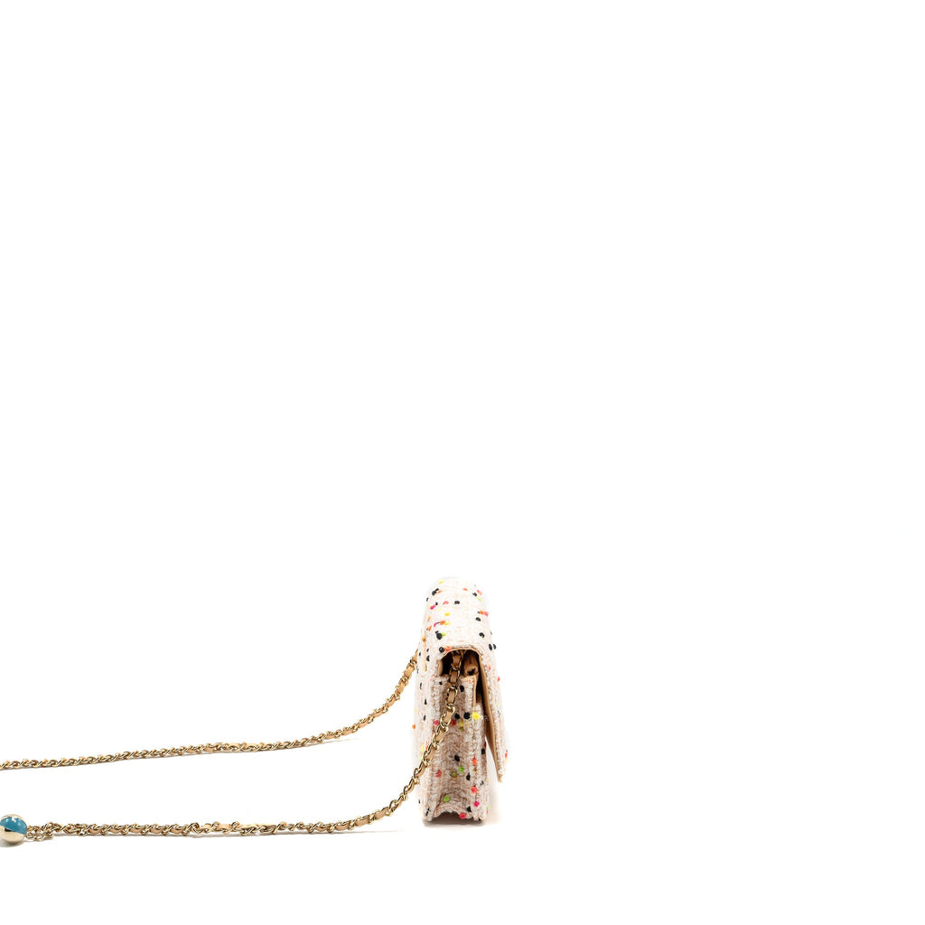 Chanel 19s Wallet On Chain/O Mini Bag Tweed Multicolour L