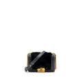 Chanel Small Boy Bag Rabbit Hair Limited Edition Lambskin Black