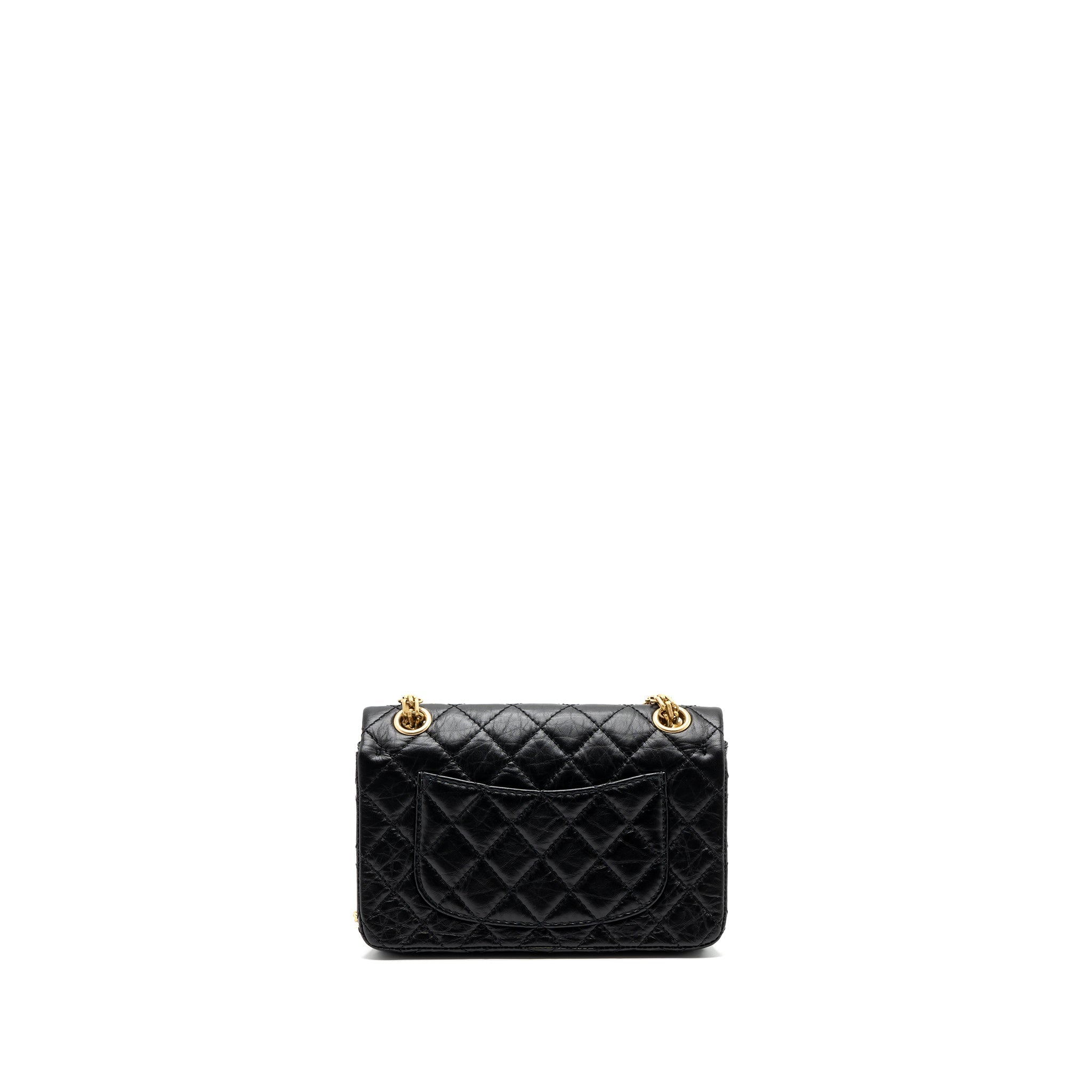 Chanel Mini 2.55 Reissue Flap Bag Aged Calfskin Black