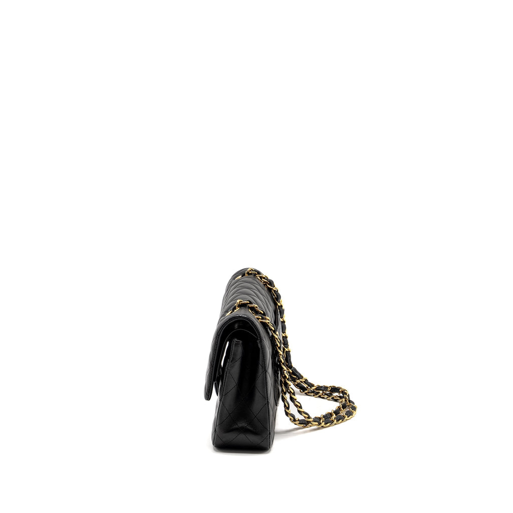 Chanel Medium Classic Double  Flap Bag Lambskin Black