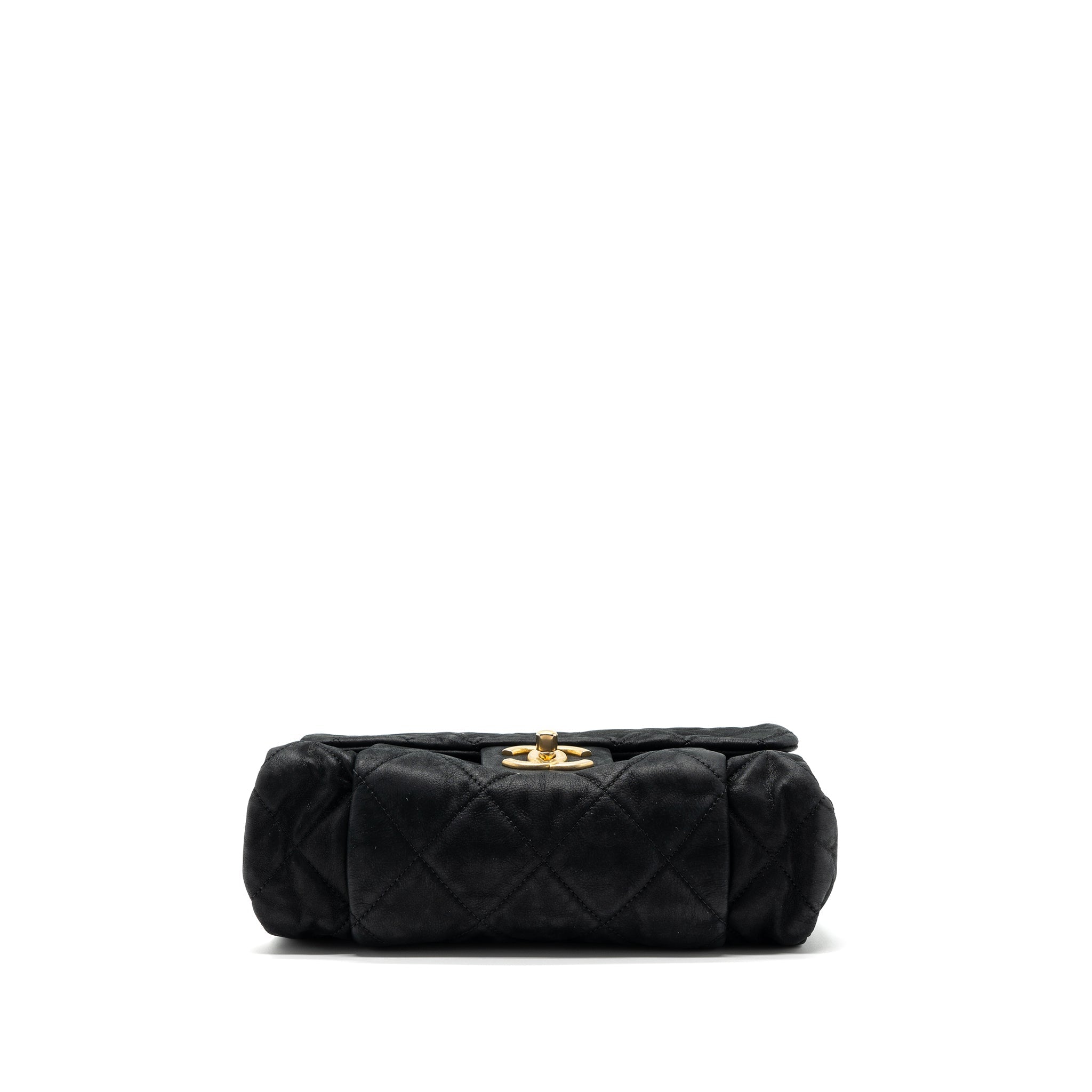 Chanel quilted seasonal flap bag Calfskin Iridescent black with