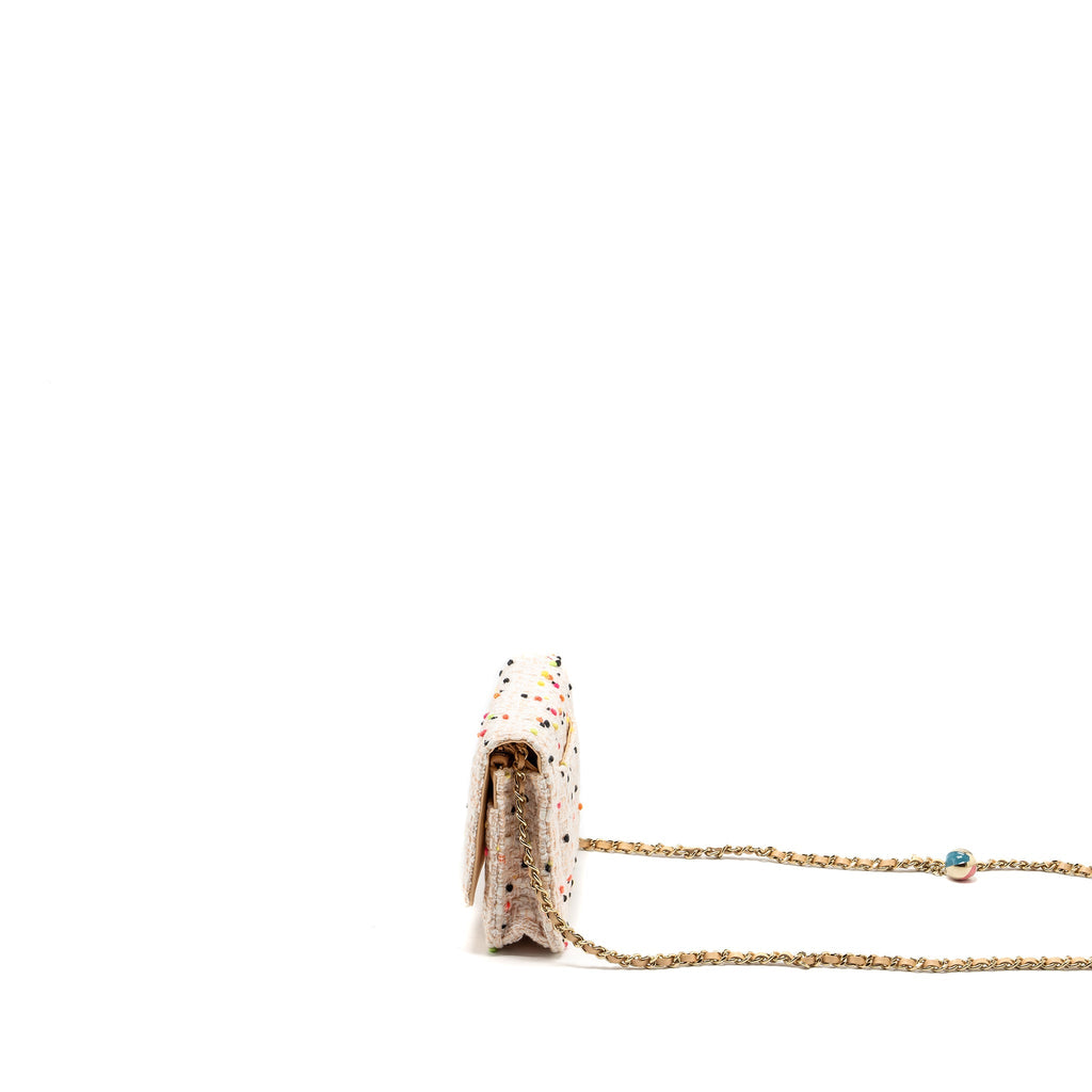 Chanel 19s Wallet On Chain/O Mini Bag Tweed Multicolour L
