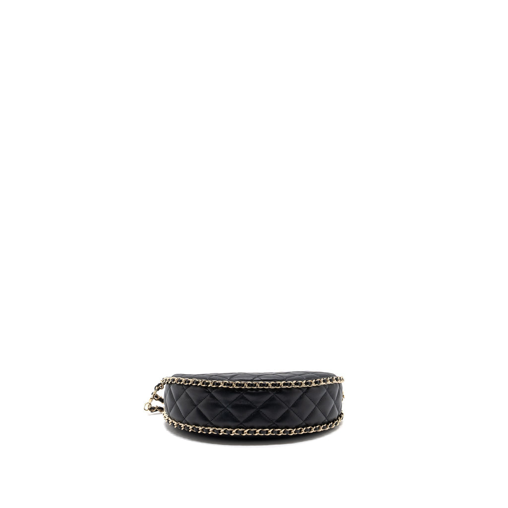 Chanel Small Moon Hobo Bag Lambskin Black L (microchip)