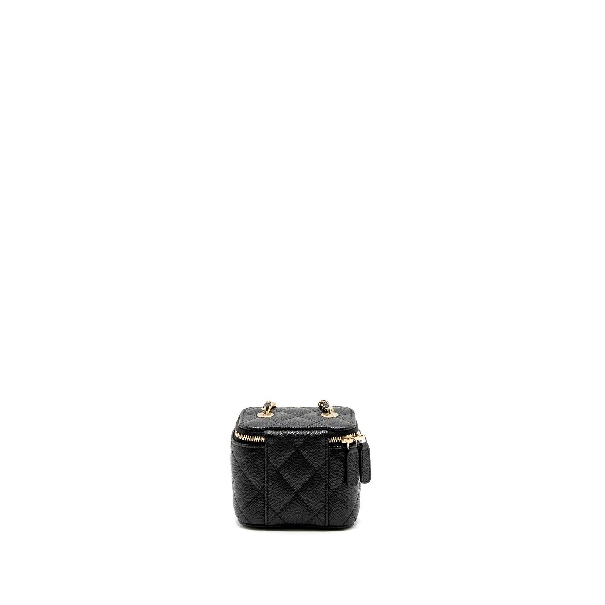 Chanel Mini Vanity with Chain Caviar Black L (Microchip)
