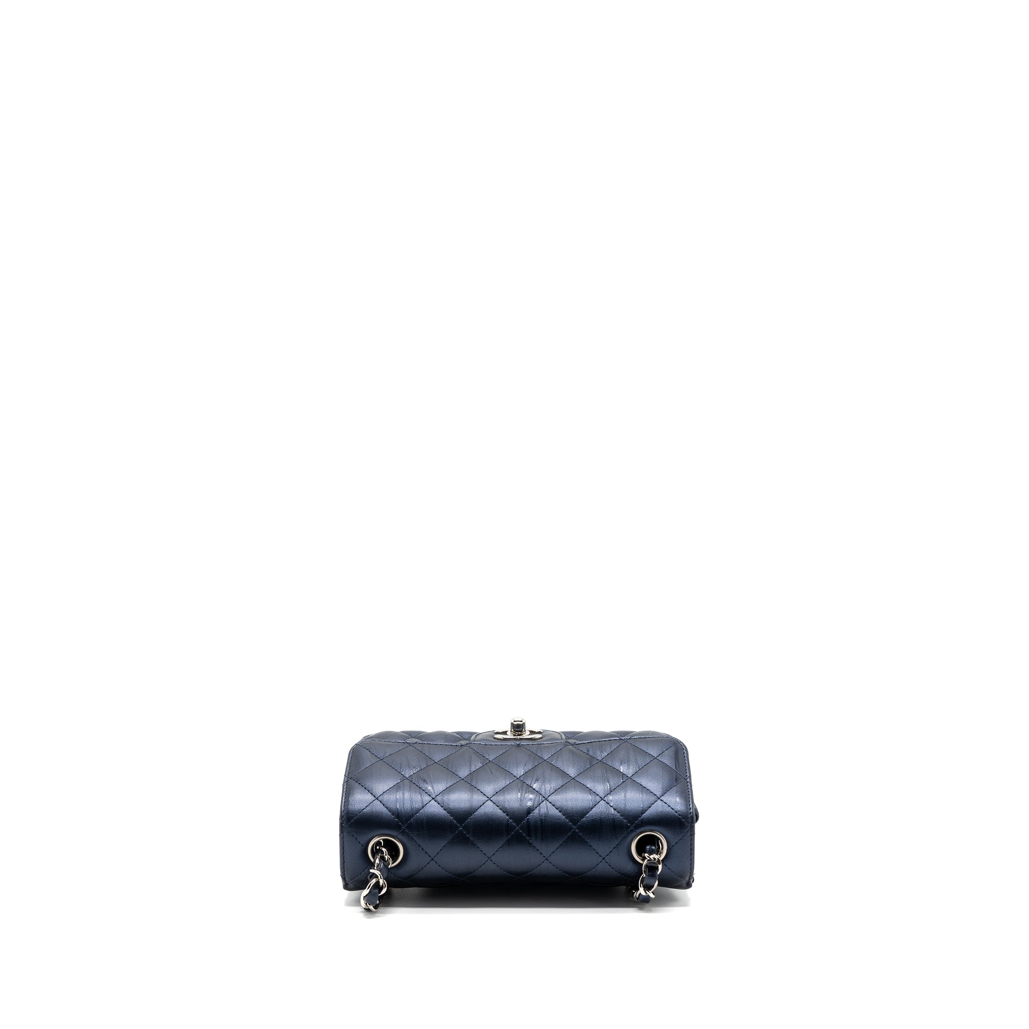 Chanel mini rectangular flap bag calfskin limited dark blue