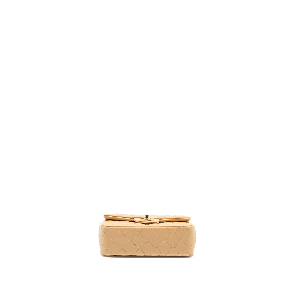 Chanel 22C mini rectangular flap bag lambskin beige L (microchip)