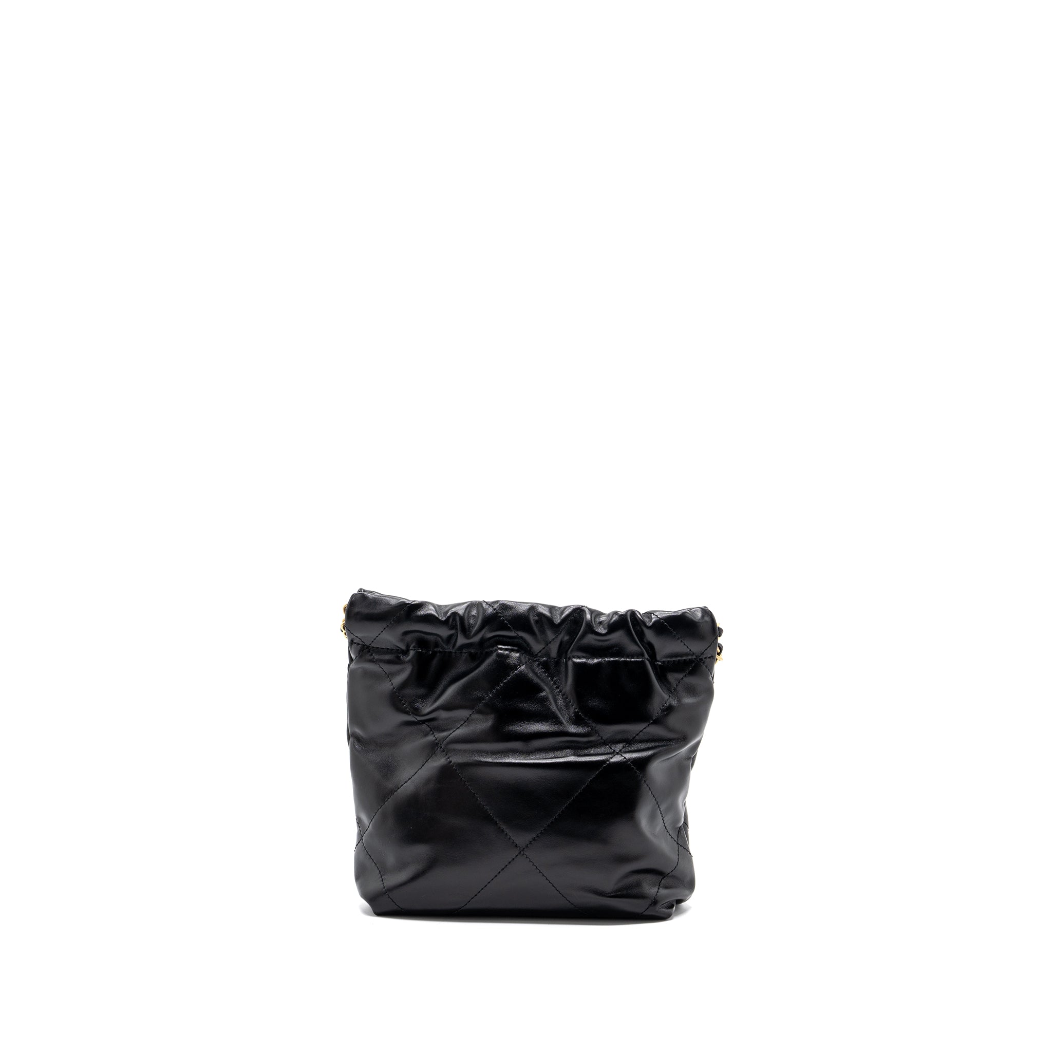 Chanel Mini 22 Bag Shiny Calfskin Black (Microchip)