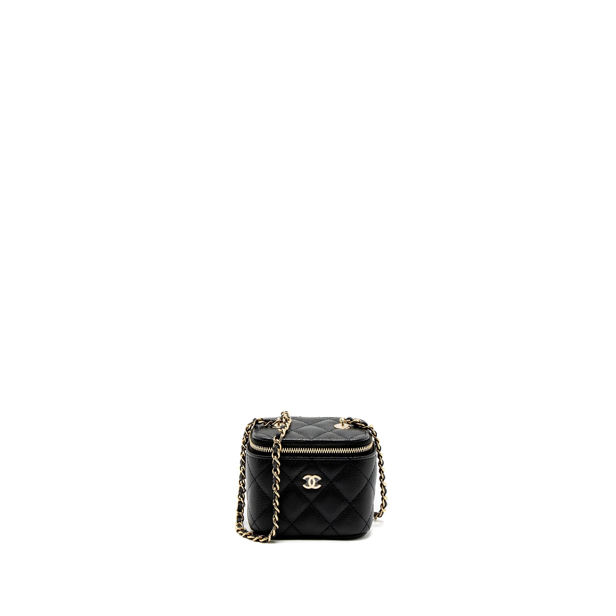 Chanel Mini Vanity with Chain Caviar Black L (Microchip)