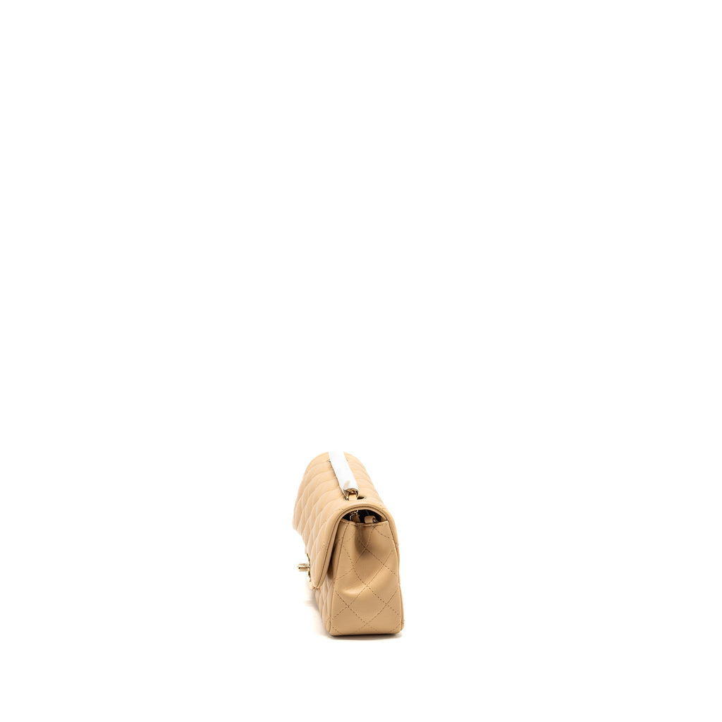 Chanel 22C mini rectangular flap bag lambskin beige L (microchip)