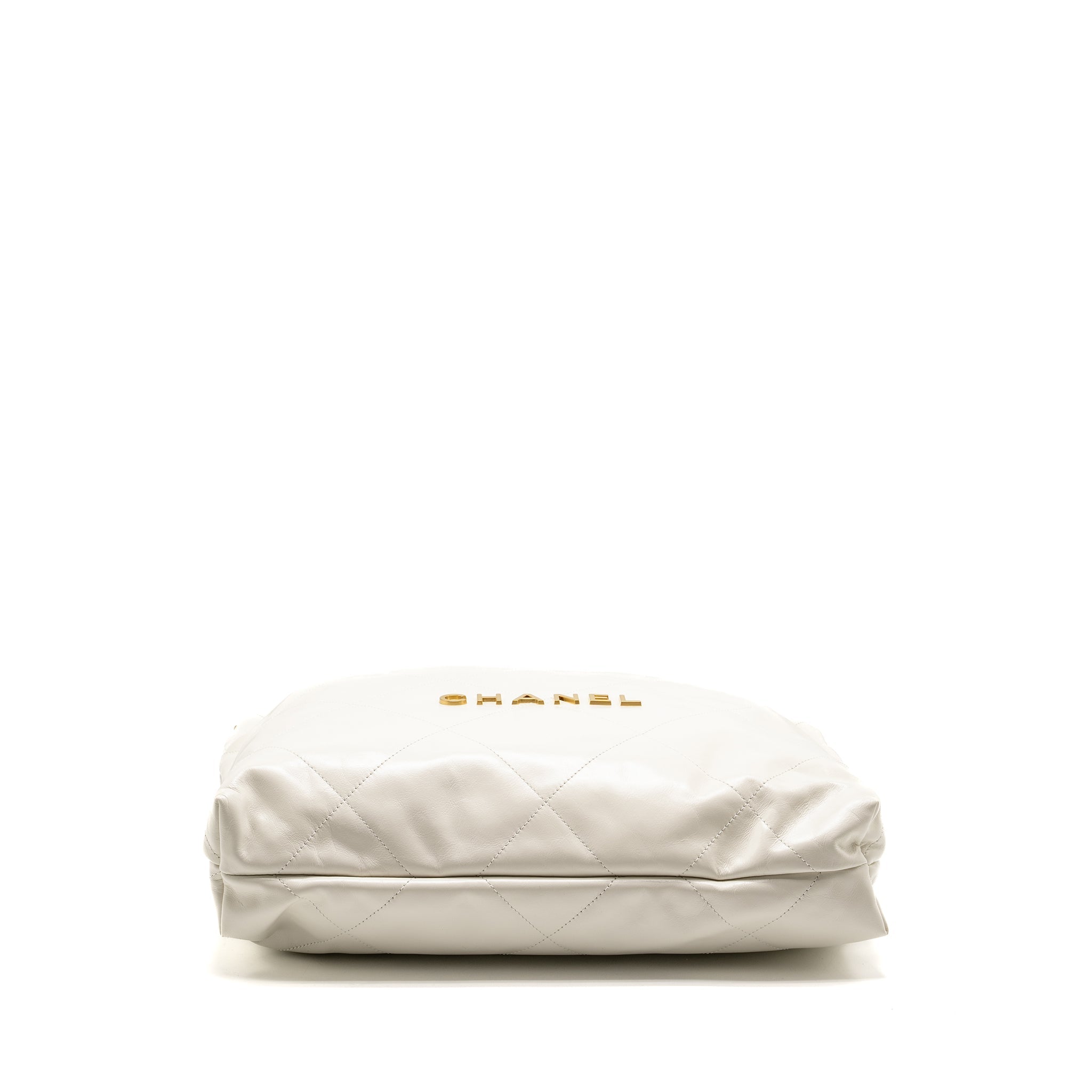 Chanel Medium 22 Bag Calfskin White  (Microchip)