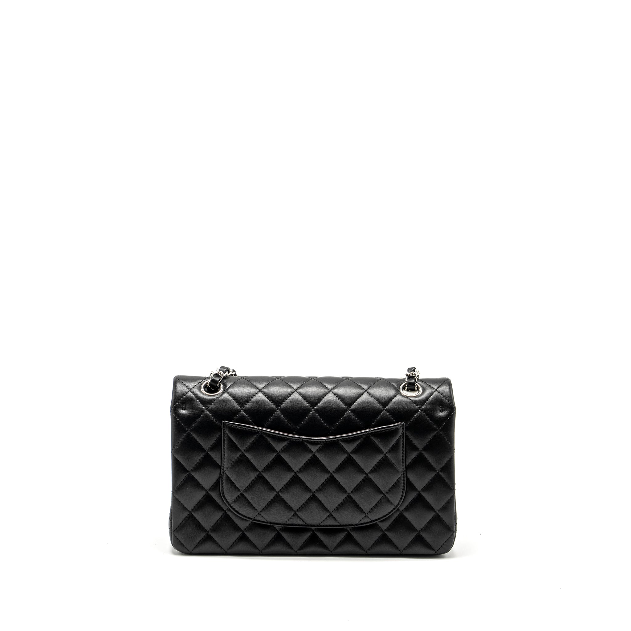 Chanel Medium Classic Double Flap Bag Lambskin Black  (microchip)