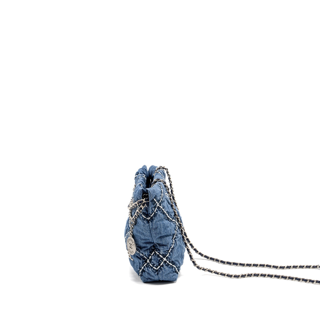 Chanel Mini 22 Denim Light Blue  (microchip)