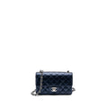 Chanel mini rectangular flap bag calfskin limited dark blue