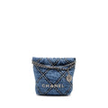 Chanel Mini 22 Denim Light Blue  (microchip)