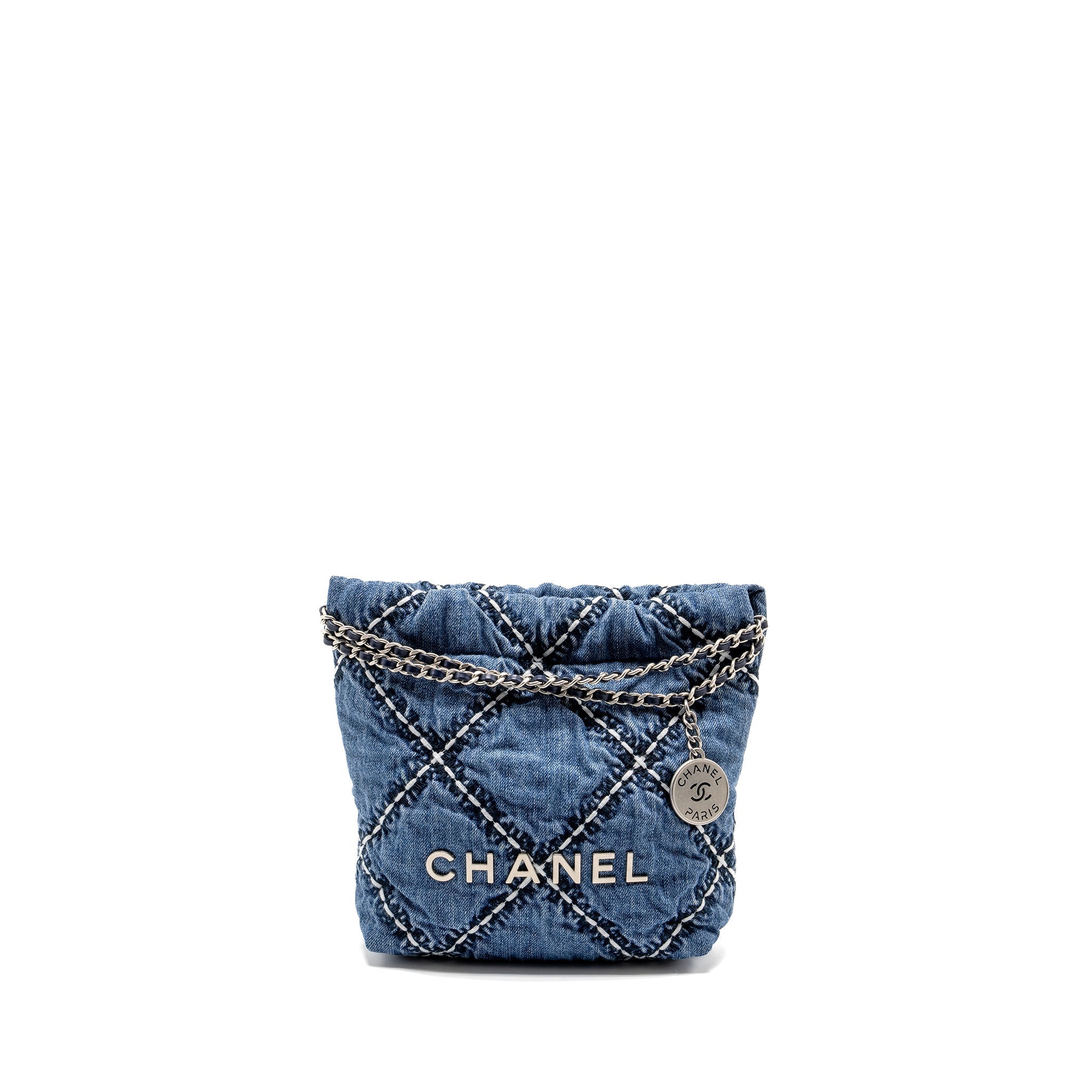 Chanel Mini 22 Denim Light Blue  (microchip)