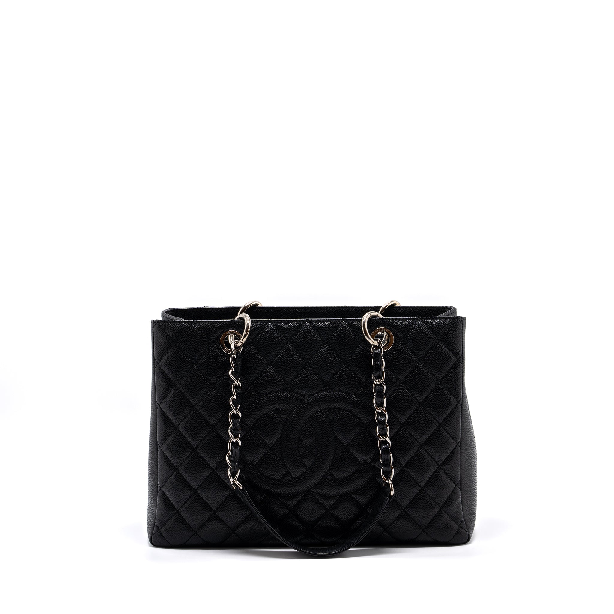 Chanel grand shopping tote bag caviar black