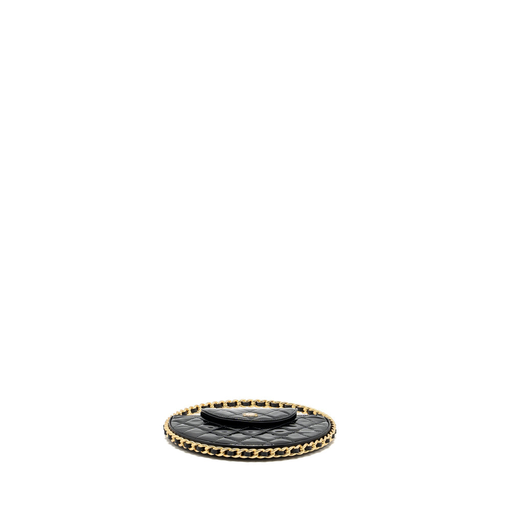 Chanel 23K Hoop Bag Patent leather black  (microchip)