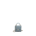 Chanel top handle mini flap bag lambskin light blue L