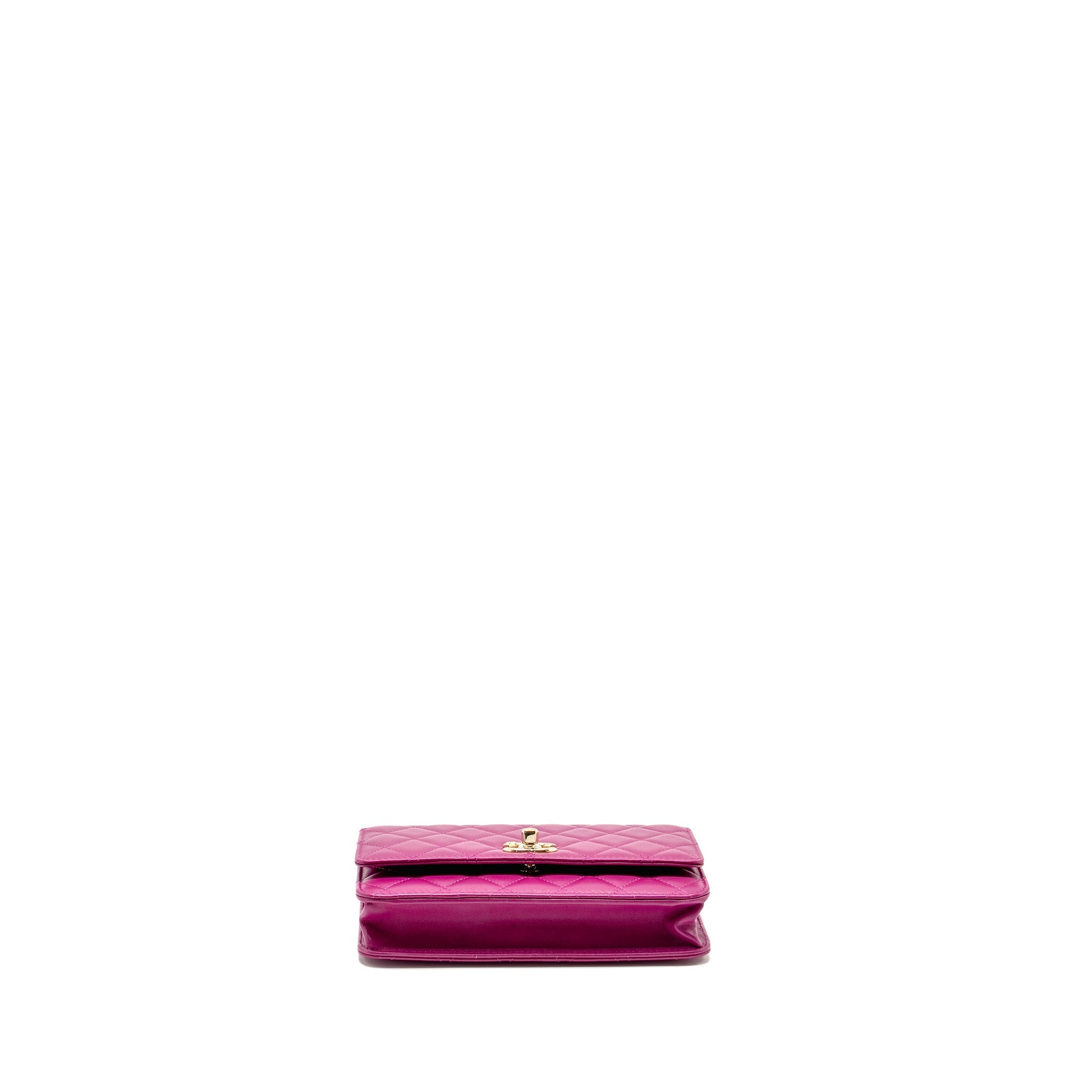 Chanel Trendy CC Wallet on Chain Lambskin Fuchsia