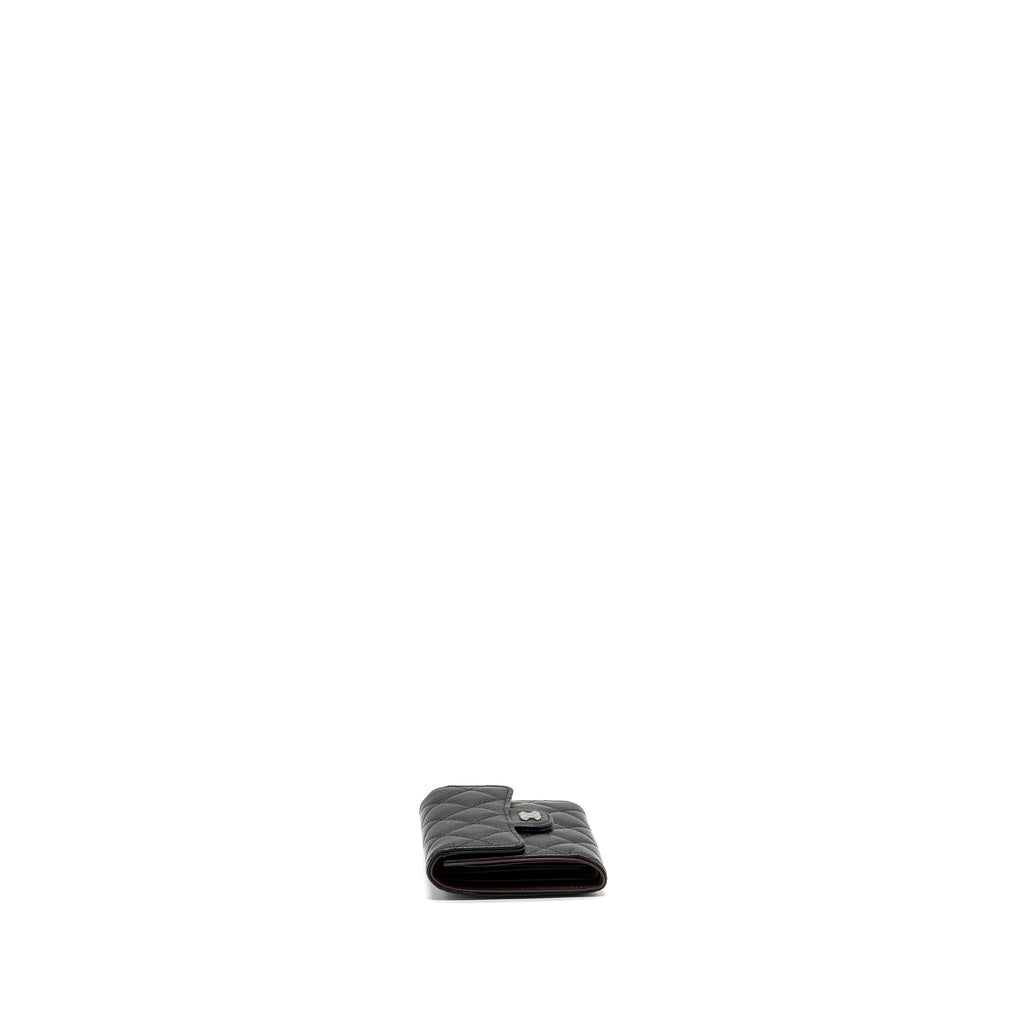 Chanel Classic Compact Wallet Caviar Black  (Microchip)