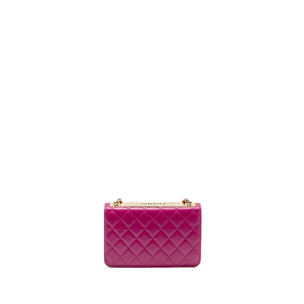Chanel Trendy CC Wallet on Chain Lambskin Fuchsia