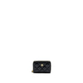 Chanel Zip Card holder caviar black  (microchip)
