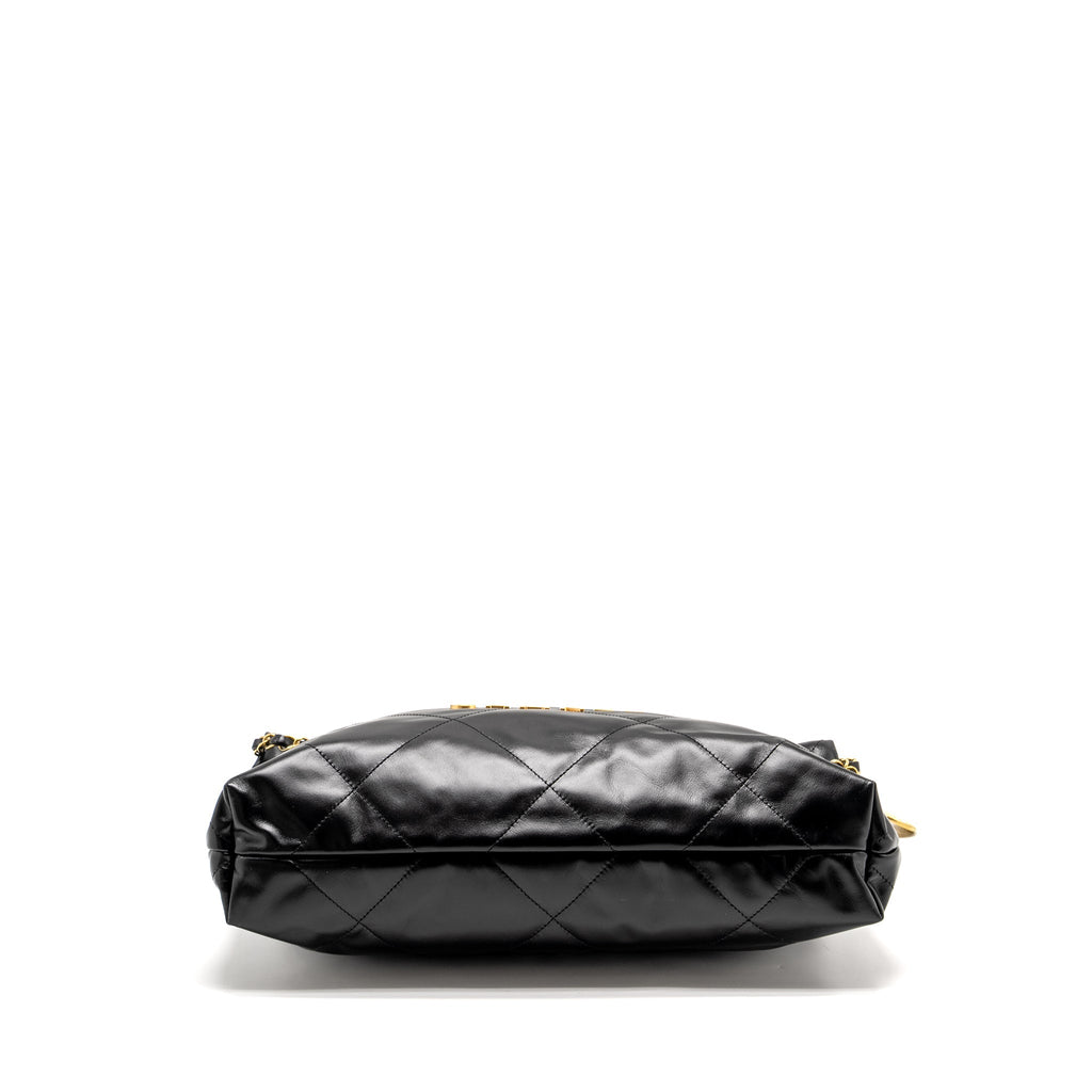 Chanel Medium 22 Bag Shiny Calfskin Black  (microchip)