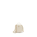 Chanel Top Handle Mini Round Vanity with Chain Caviar White L