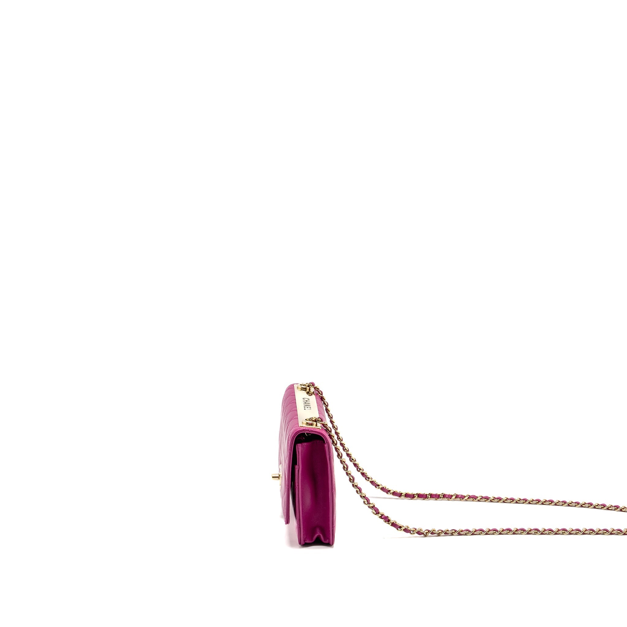 Chanel Trendy CC Wallet on Chain Lambskin Fuchsia