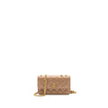 Chanel 22K gold pillar mini flap bag lambskin dark beige  (Microchip)