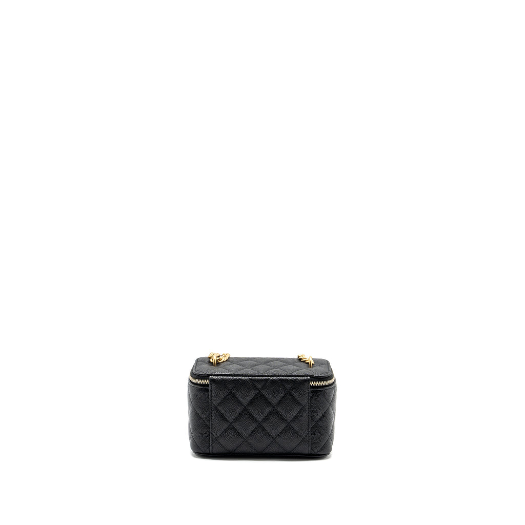 Chanel Coco Love Long Vanity with Adjustable Chain Caviar Black  (microchip)