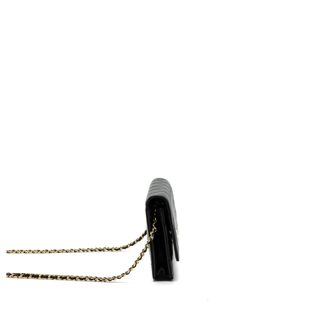 Chanel Classic Wallet On Chain Caviar Black