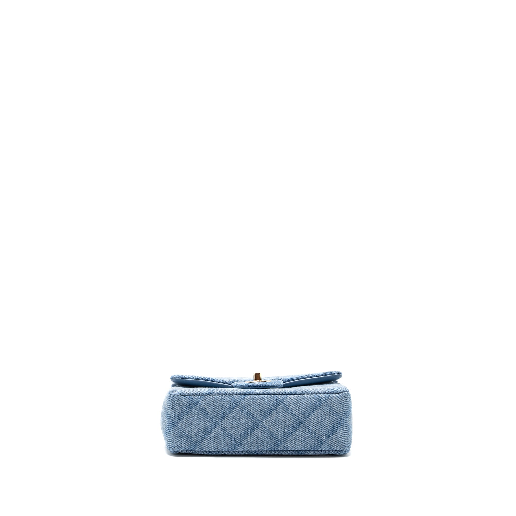 Chanel 22B Mini Rectangular Flap Bag Denim Light Blue L (microchip)