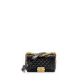 Chanel Small Boy Bag Calfskin Black  (Microchip)