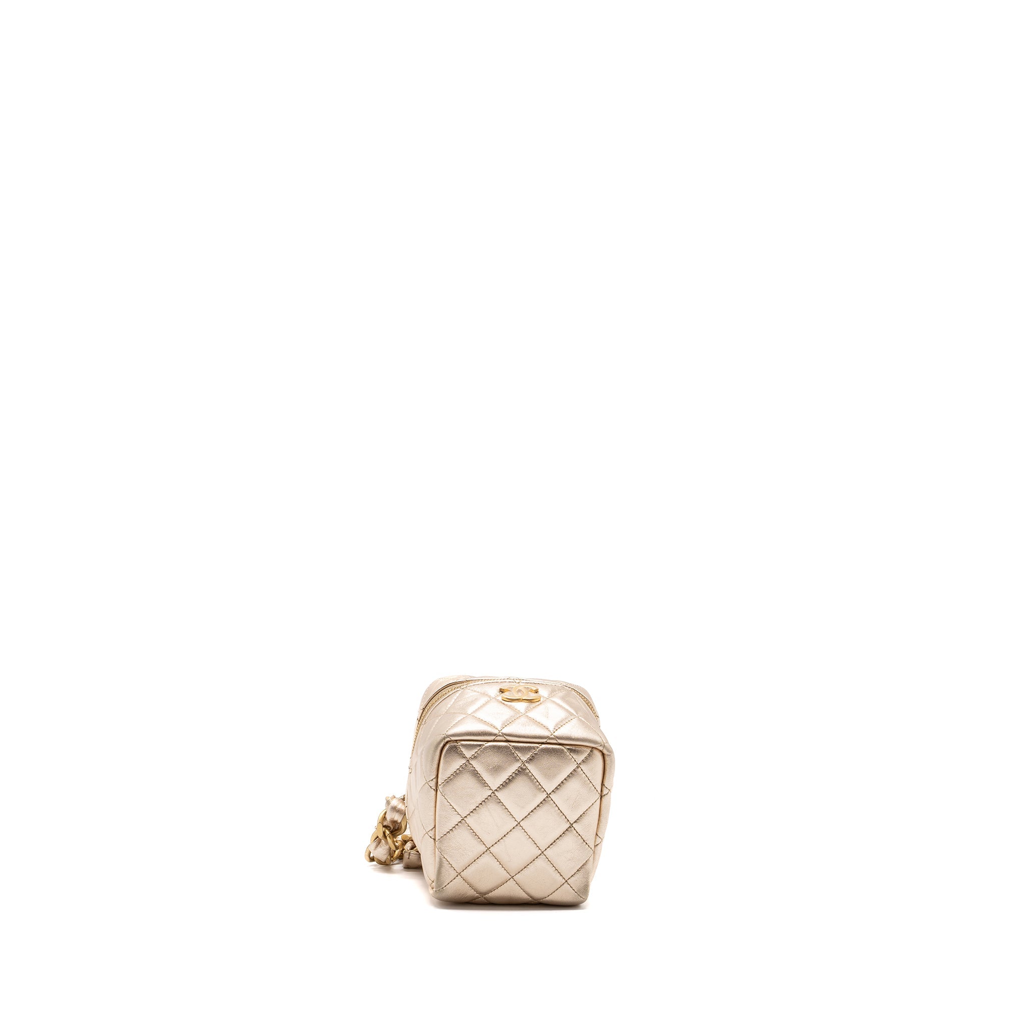 Chanel 22s Dice Purse With Chain Lambskin Gold Brushed
