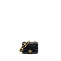 Chanel mini Square Flap Bag with Giant Chain Lambskin  (Microchip)