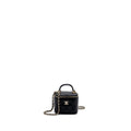 Chanel Top Handle Mini Vanity Case with chains Lambskin Black L