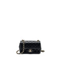 Chanel Mini Rectangular Flap Bag Lambskin Black L