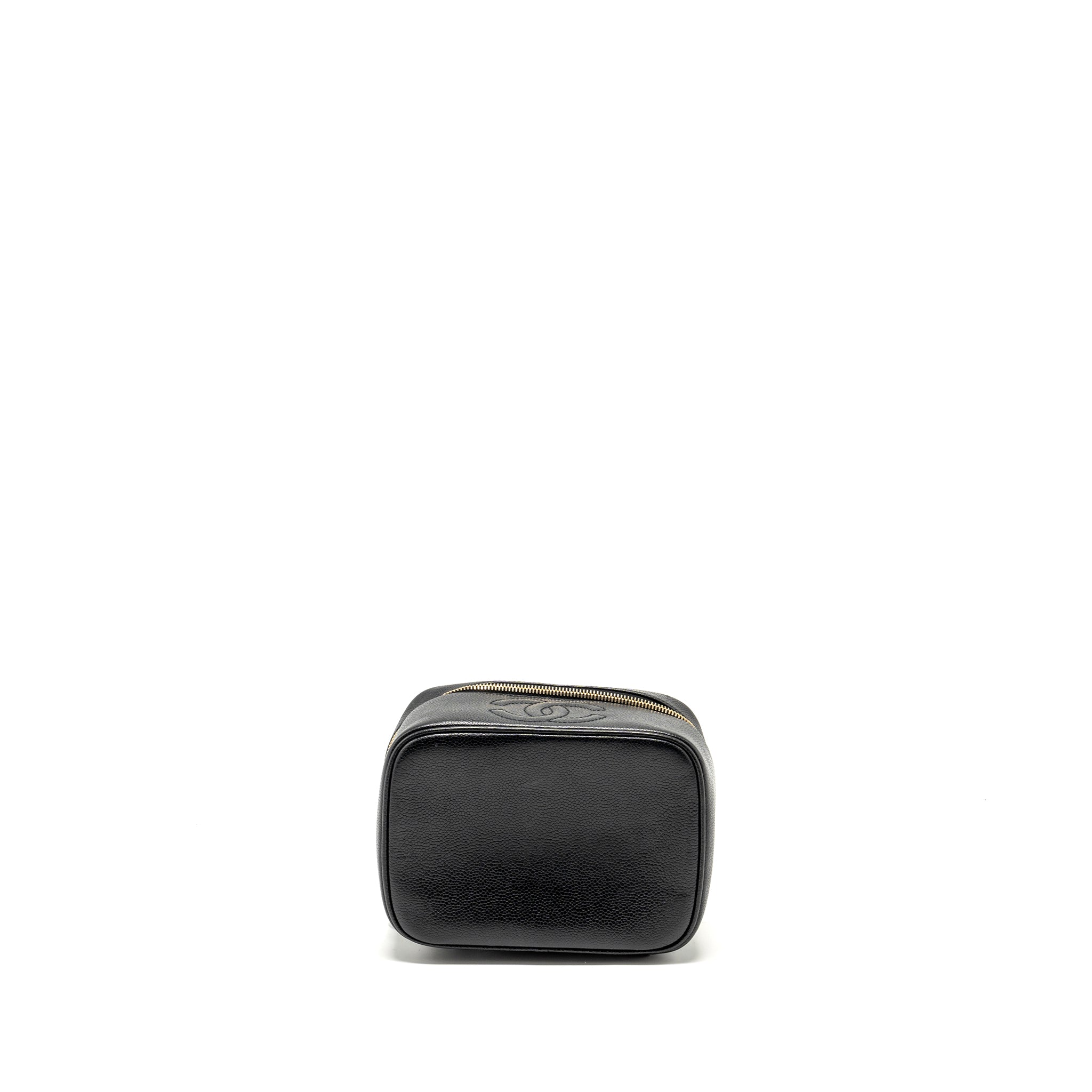 CHANEL VINTAGE Vanity Case Caviar Black