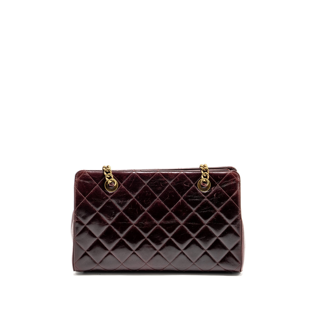 Chanel Perfect Edge Tote Bag Calfskin Burgundy