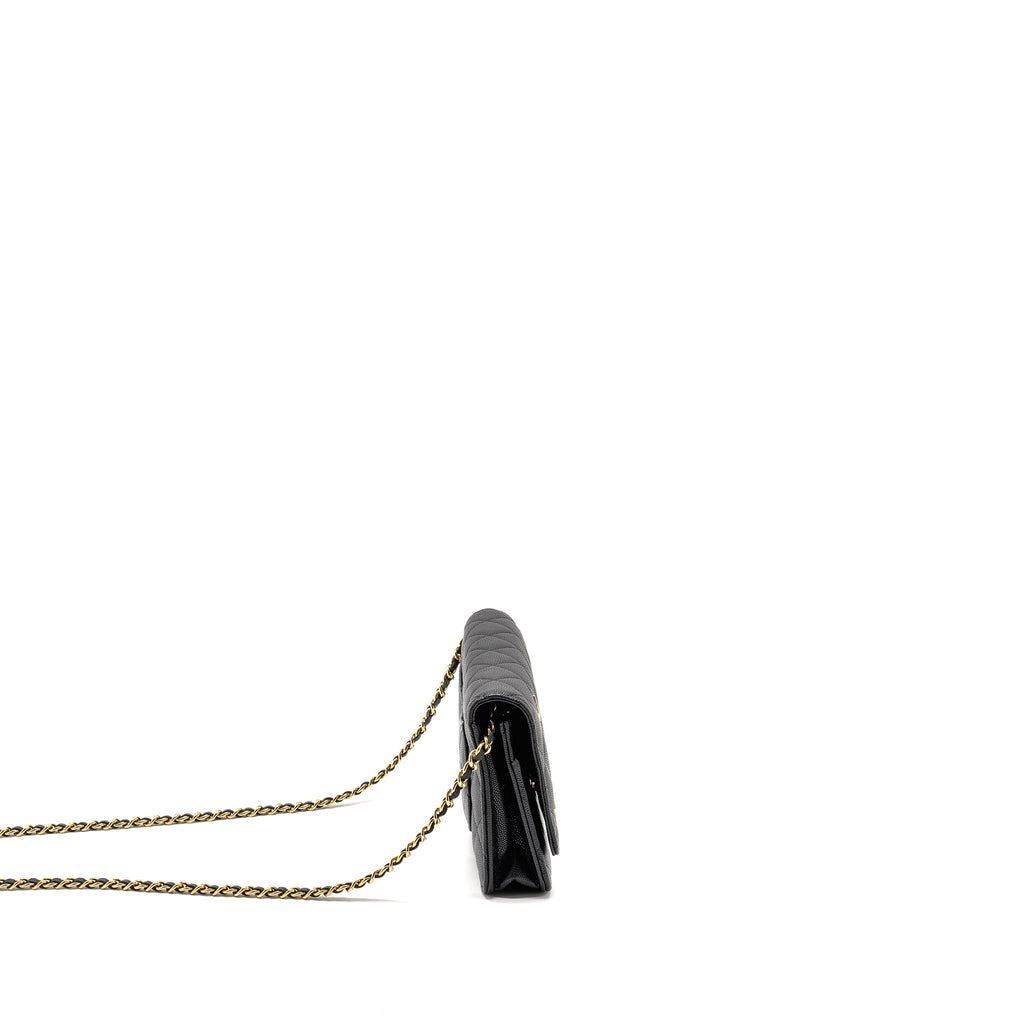 Chanel Coco Casino Wallet on Chain Caviar Black  (Microchip)