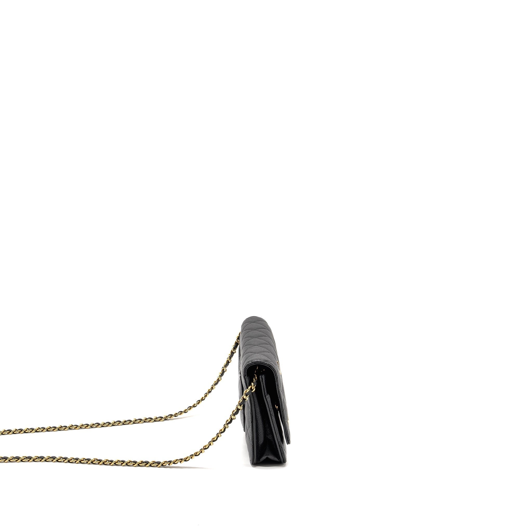 Chanel Coco Casino Wallet on Chain Caviar Black  (Microchip)