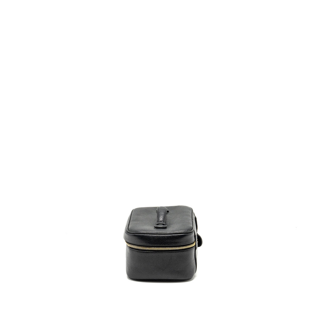 CHANEL VINTAGE Vanity Case Caviar Black